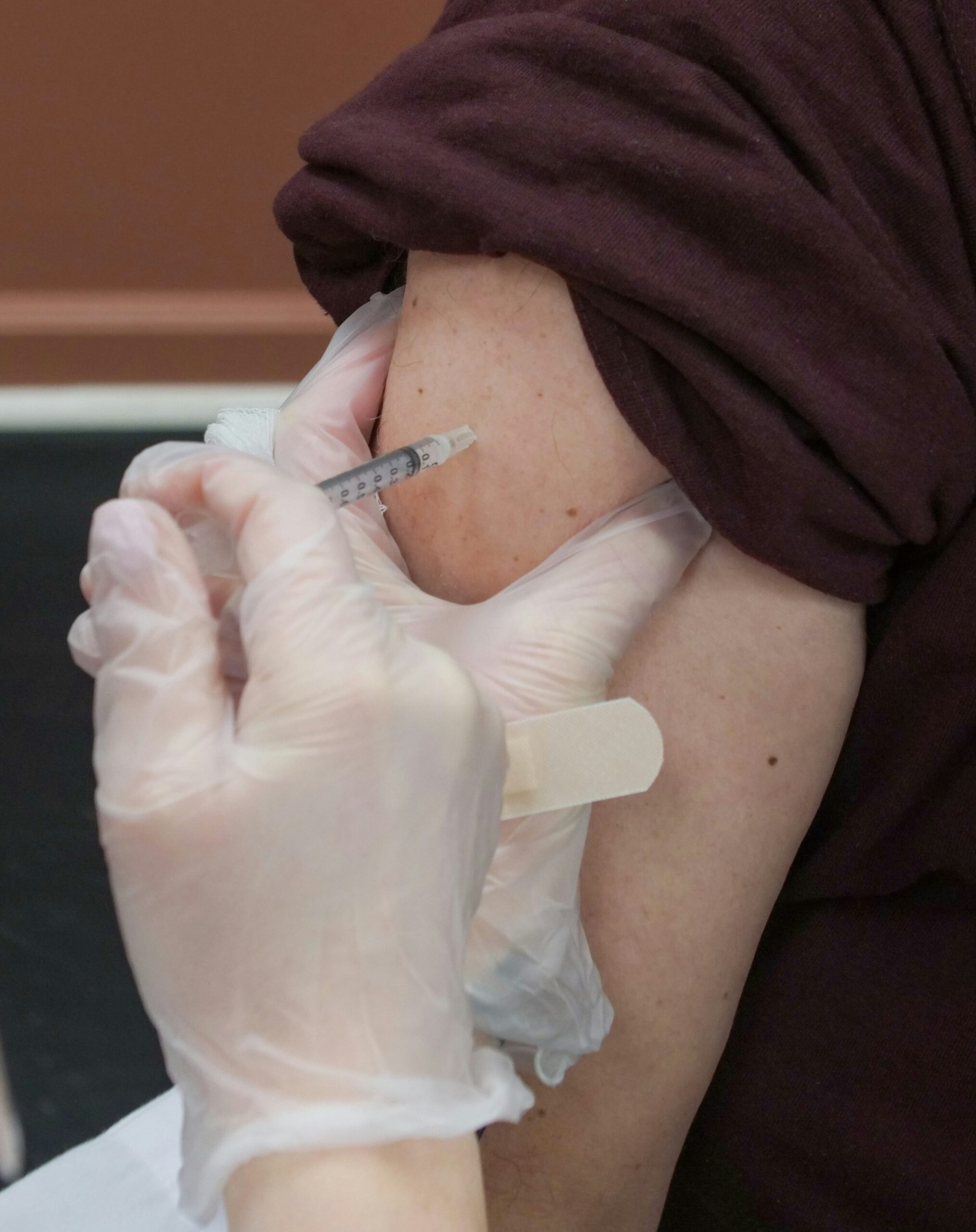 Injecting a vaccine